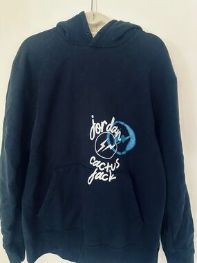 Jordan Black Hoodie with Red Jumpman Accent